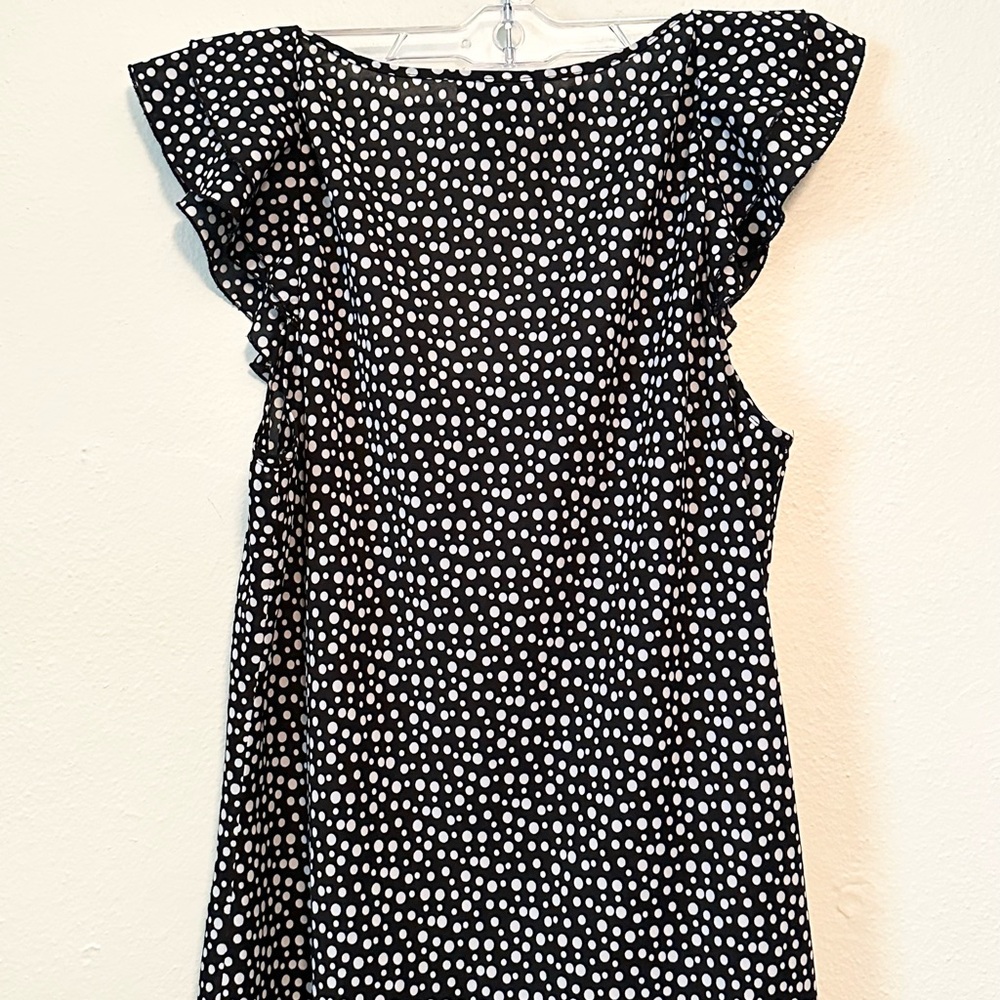 Spense Polka Dot Ruffled Top Size Large - Picture 7 of 8